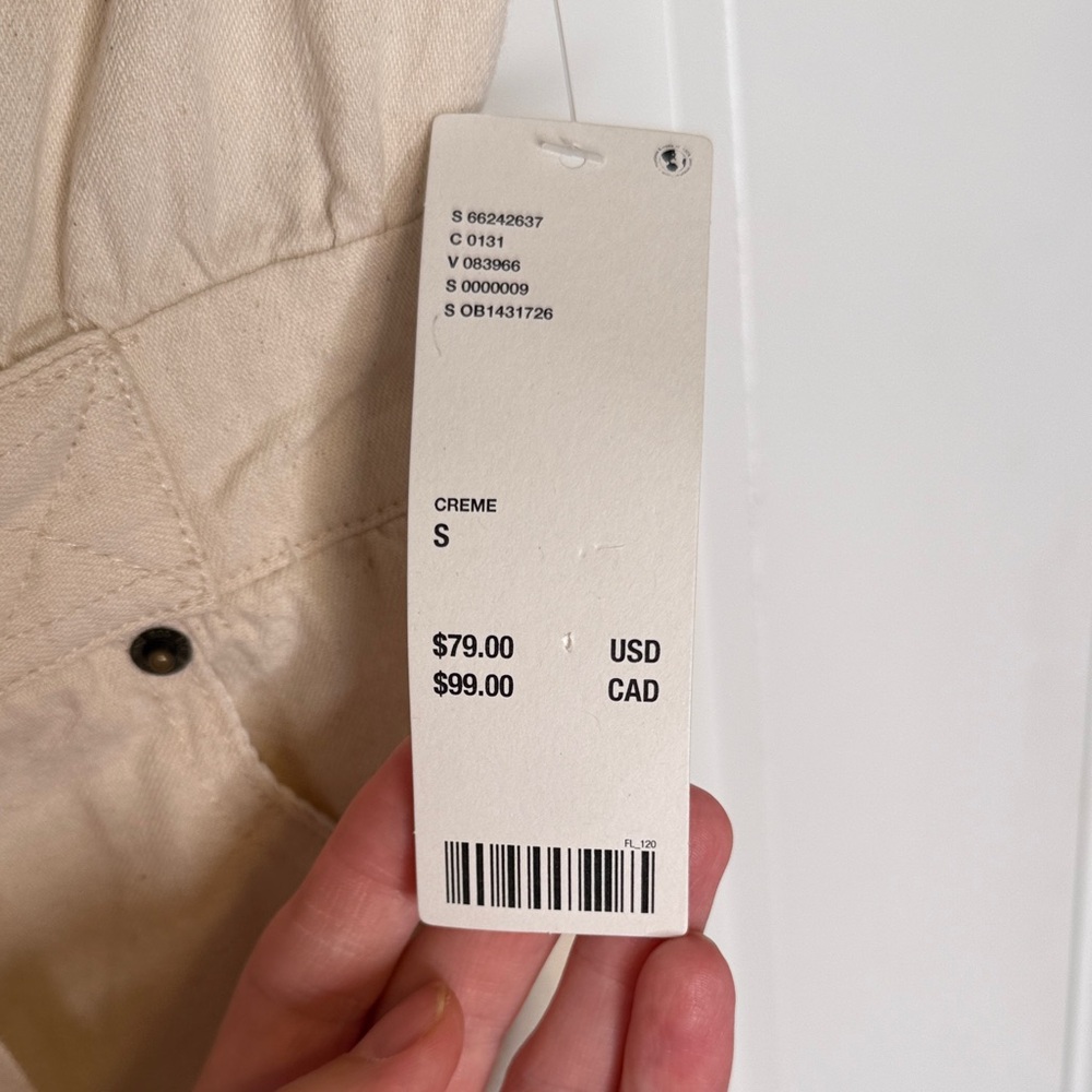 NWT BDG 100% cotton Cream Button-Up Romper‎ - Small - Picture 6 of 11